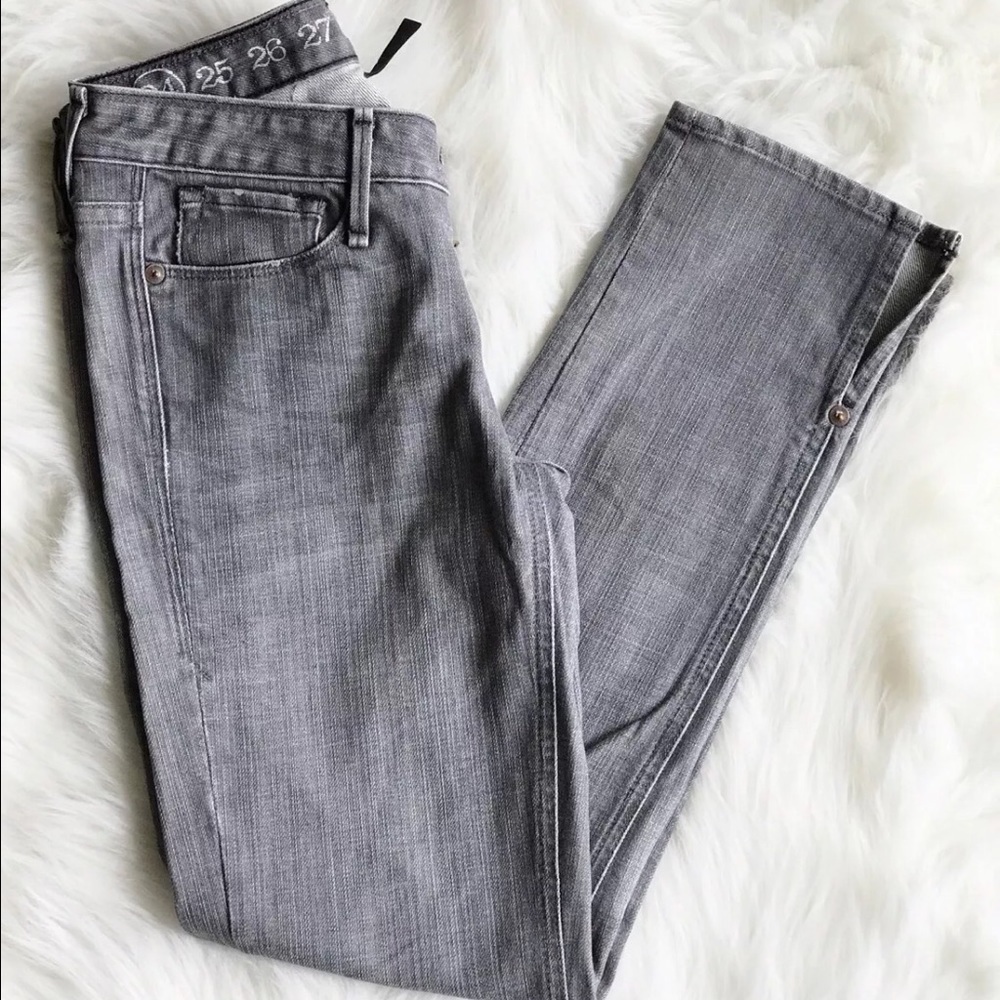 🎁Earnest Sewn Jeans 24 Gray Jeans Ankle Slit NEW